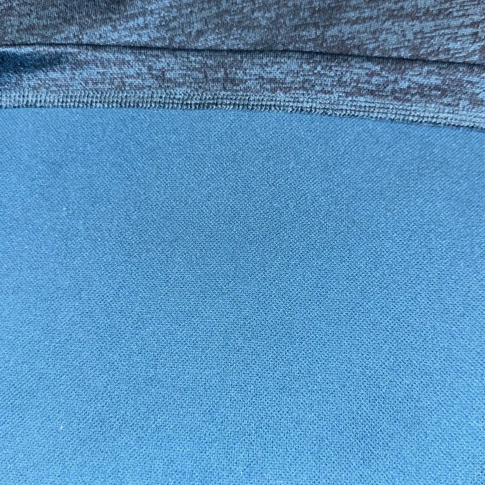 adidas L climalite Blue Black Heathered Quarter Zip Pullover Athletic Sweatshirt